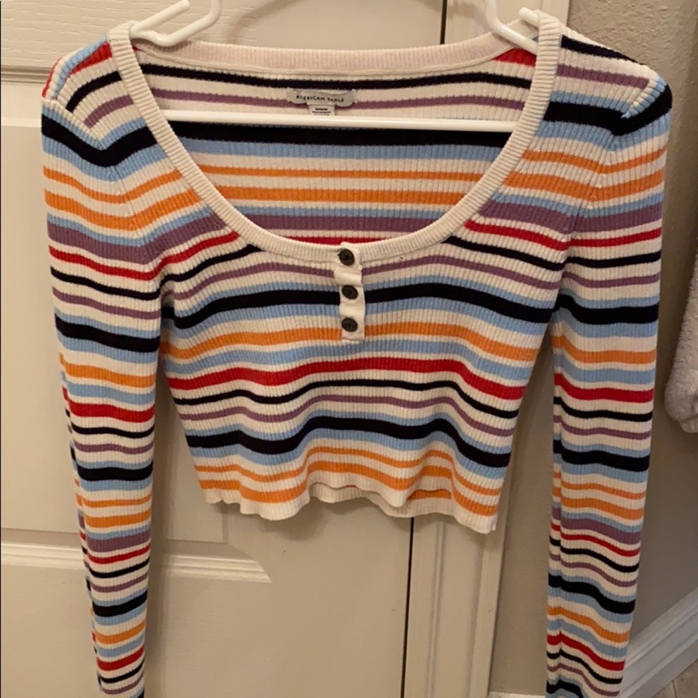 American Eagle Cropped Long Sleeve